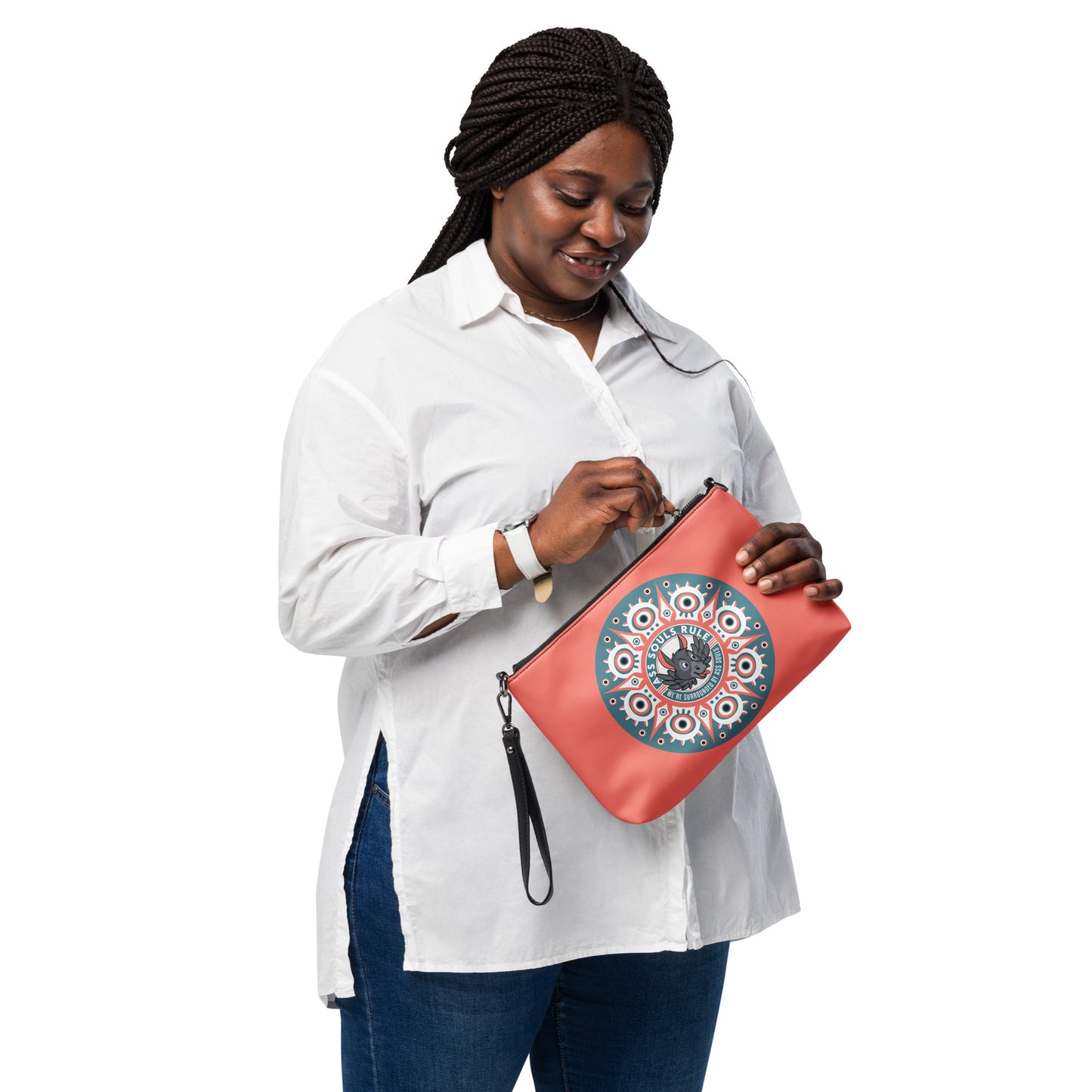 Psyche Secure-I.T. salmon crossbody bag