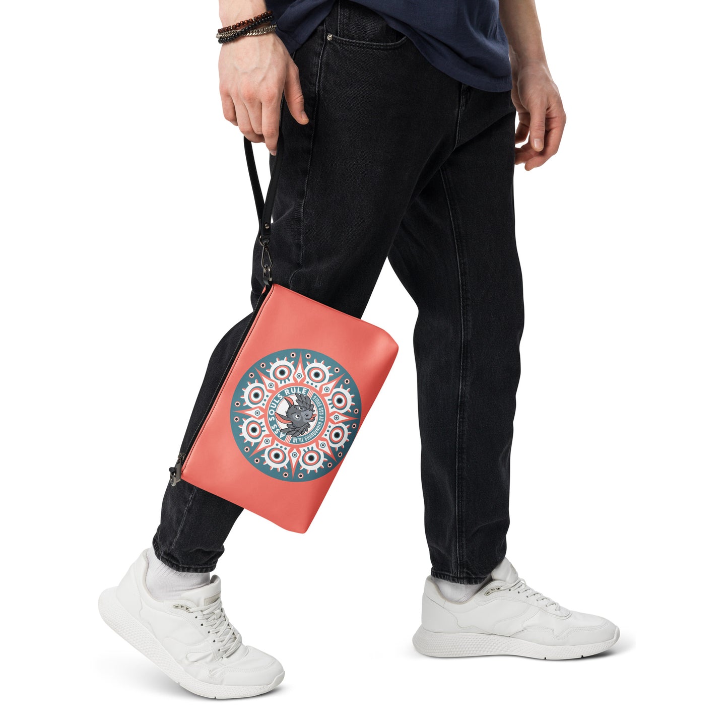 Psyche Secure-I.T. salmon crossbody bag