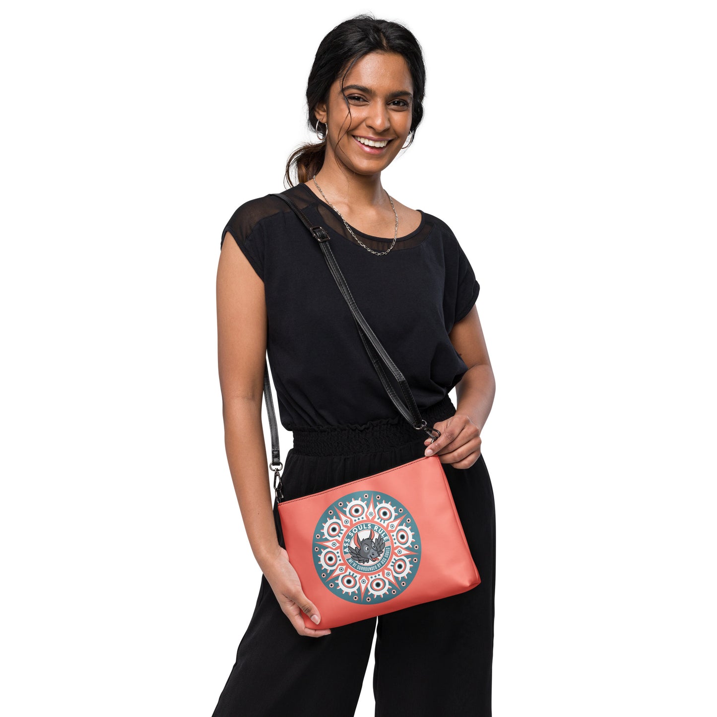 Psyche Secure-I.T. salmon crossbody bag