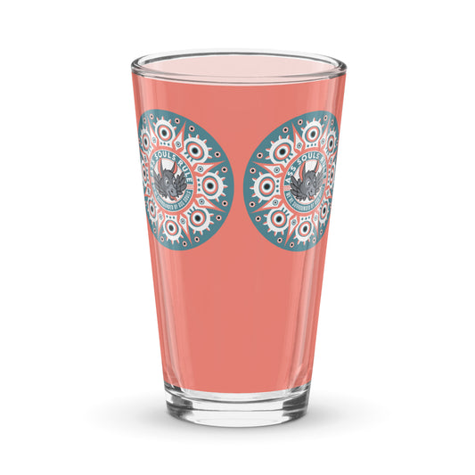 Psyche Secure-I.T. salmon shaker pint glass