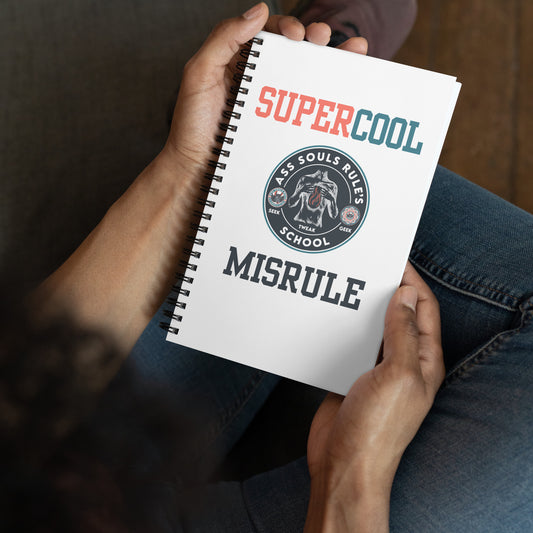 SuperCool MisRule spiral notebook