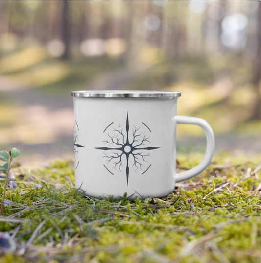 THE ATLAS SCRIBE COMPASS™ ENAMAL MUG