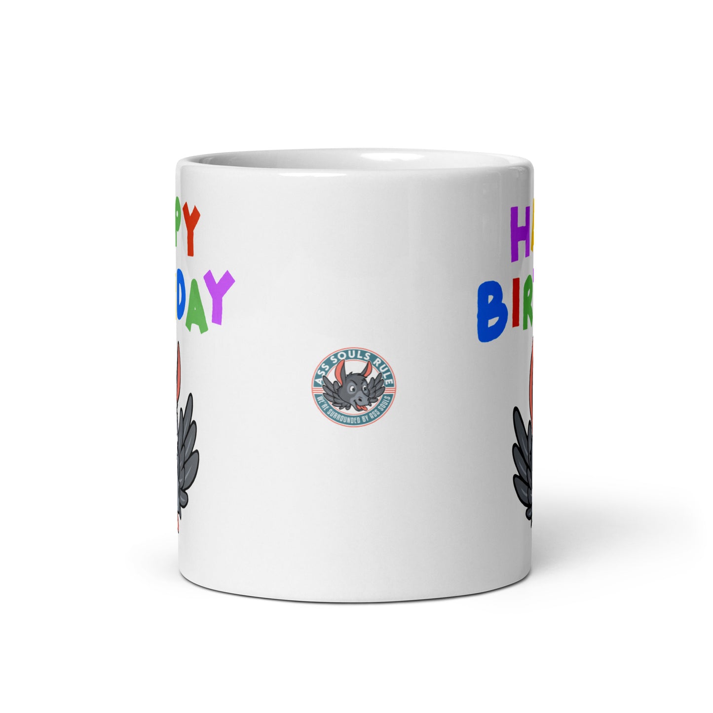 Happy Birthday Ass Soul white glossy mug