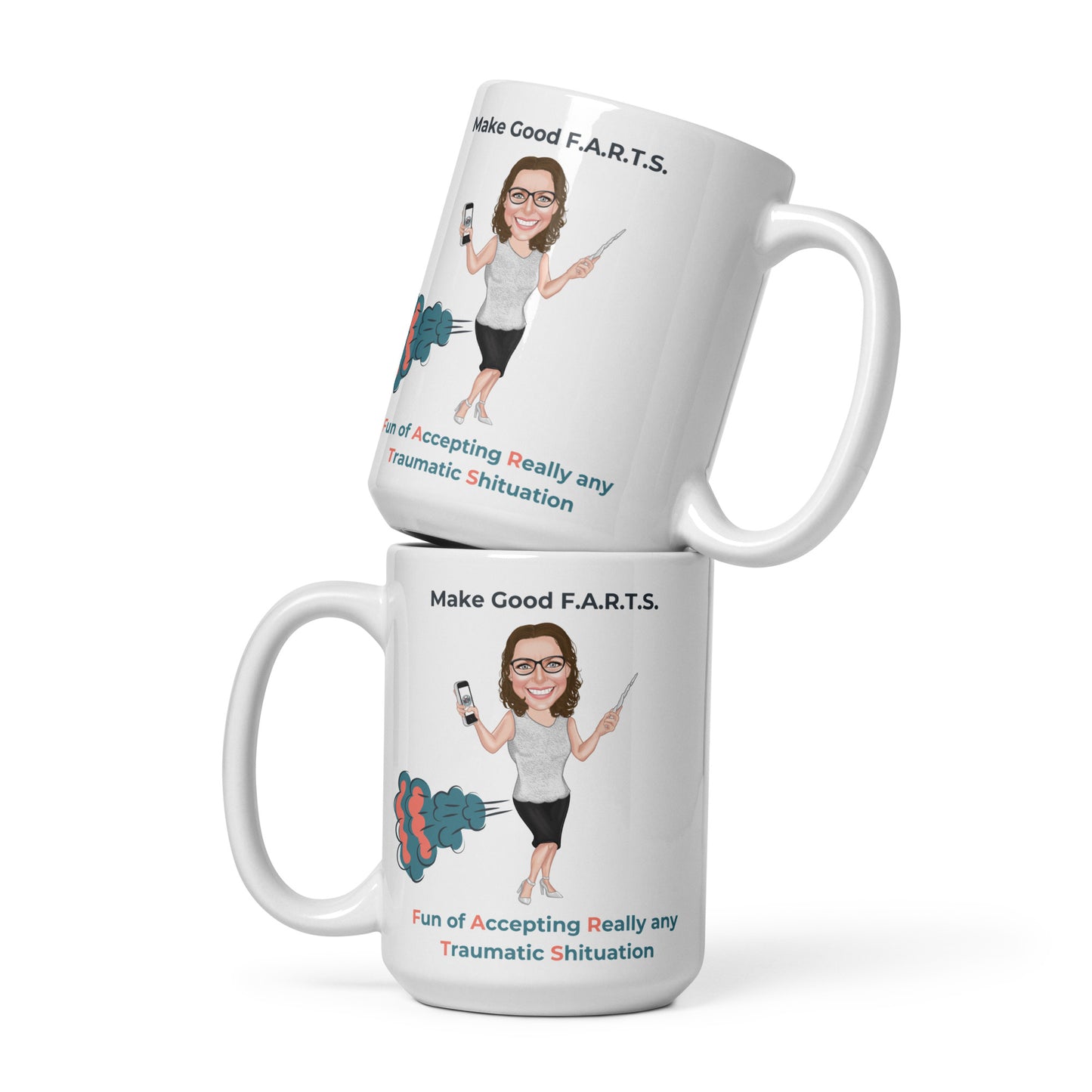 Make Good F.A.R.T.S. Atlas white glossy mug