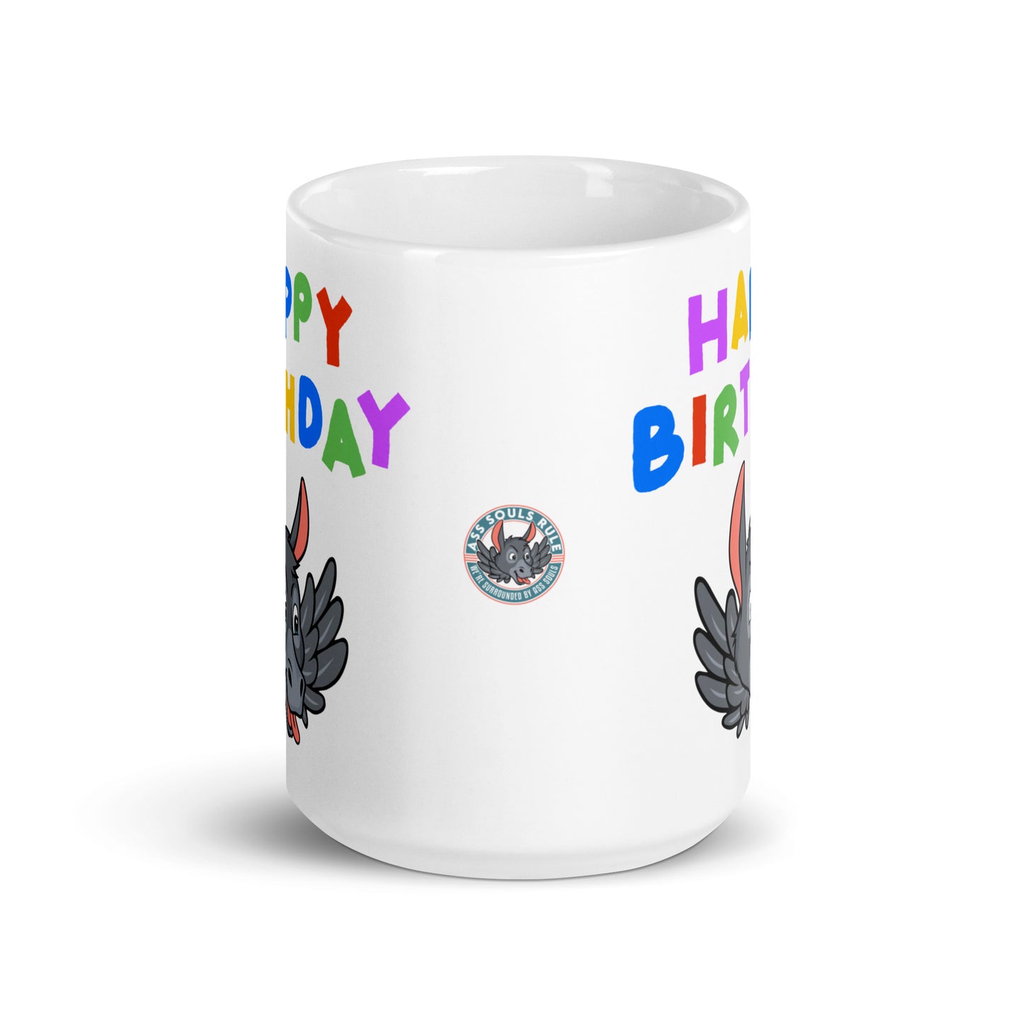 Happy Birthday Ass Soul white glossy mug